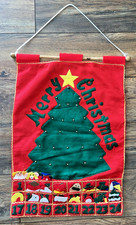 Advent Calendar Christmas Tree Hanging With Ornaments Felt Fabric Handmade Kit