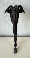 Antique Vintage Aries Head Ram Head & Hoof Door Knocker Rare Bronze