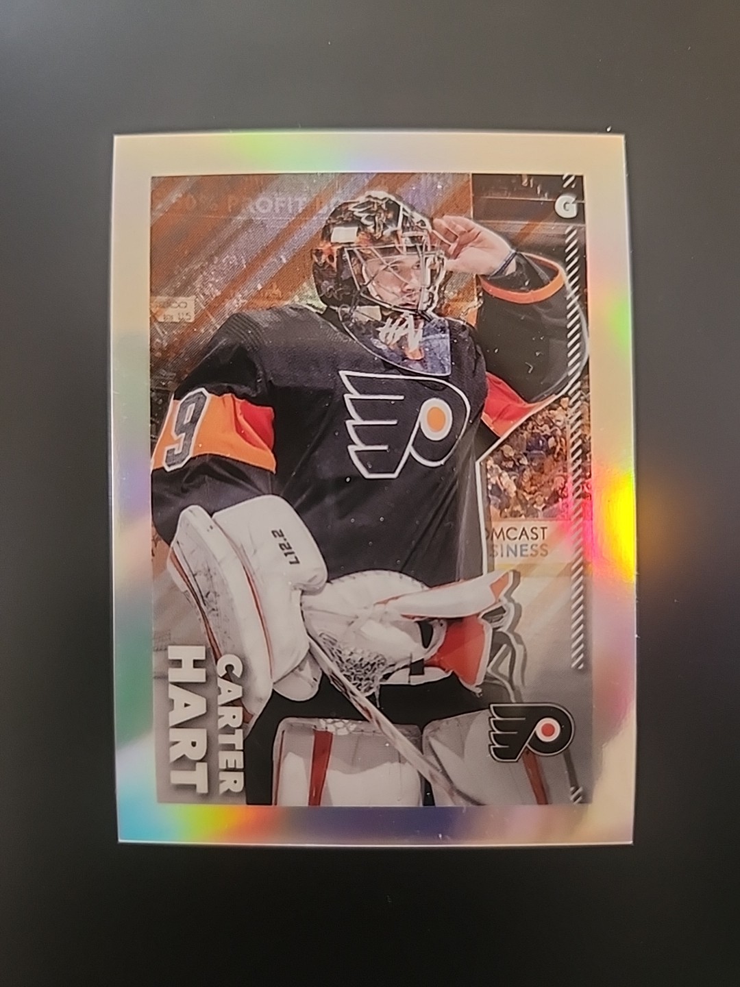 2022-23 Topps Chrome Stickers NHL #367 Carter Hart Refractor /99 Philly Flyers