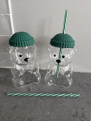 Lot If 2 2026 Barista Bear Cup Limited Edition Plastic Cup With Straw Open Box