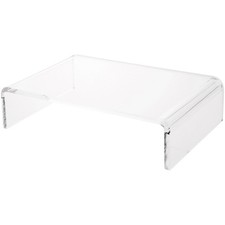 Plymor Clear Acrylic Rectangular Display Riser, 3" H x 12" W x 8" D 3/8" thick 