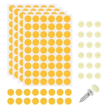 216Pcs Screw Hole Stickers and 200Pcs 12x3.5mm Screw Cover Caps, Beige
