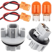 Turn Signal Light Socket, Blinker Adapter Base with Wire Harness Connector Compa