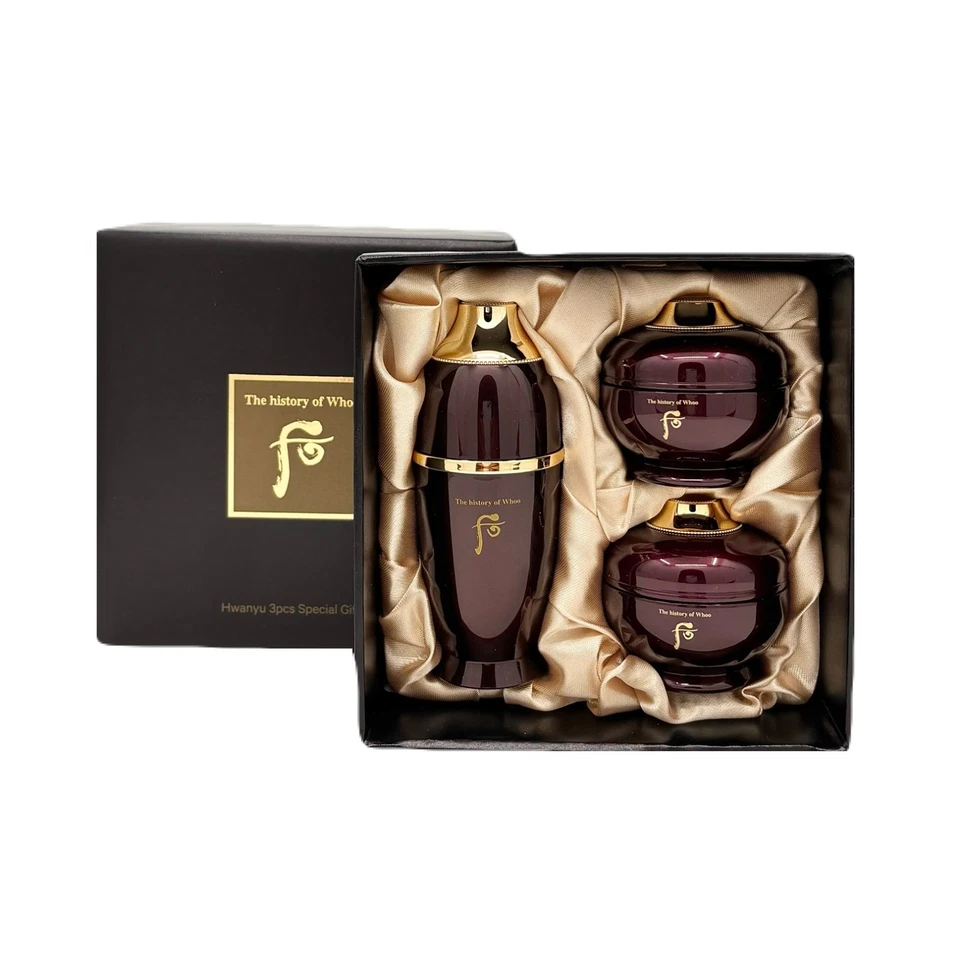 DIE GESCHICHTE VON WHOO The history of Whoo Hwanyu 3pcs Special Gift Kit 4ml + 4ml + 7ml K-Beauty