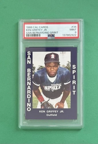 1988 Cal Cards Ken Griffey Jr San Bernardino Spirit #34 RC PSA 9