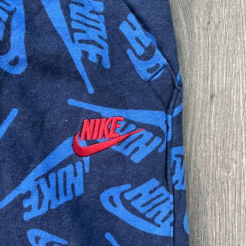 Nike Boys M Jogger Sweatpants Blue All Over Print - Picture 4 of 9
