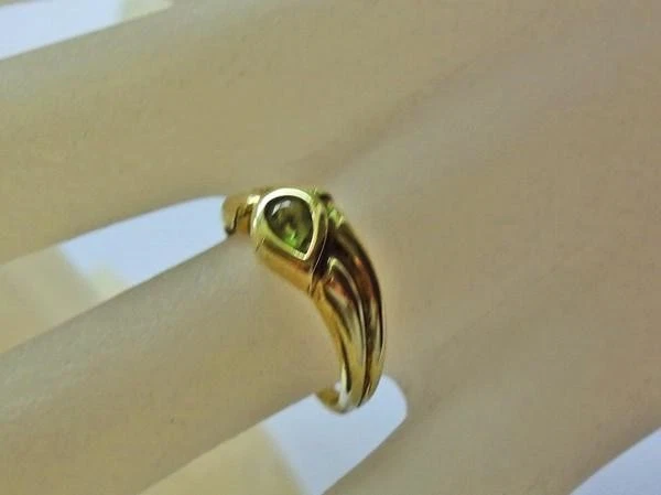*Ring mit Peridot in aus 8 Kt 333 Gelbgold Tropfen Damen Ringe Gr.52 - Bild 2 von 4