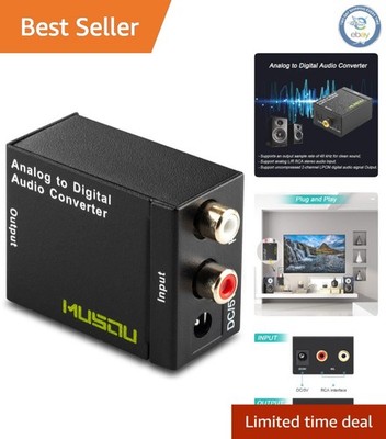 High-Quality RCA Analog to Digital Toslink/Coaxial Audio Converter Adapter