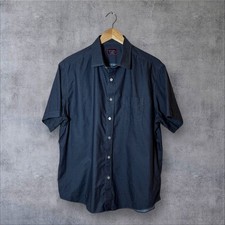 Untuckit Hangrove Relaxed Fit Wrinkle Free Men  s Large Button Down Shirt Blue