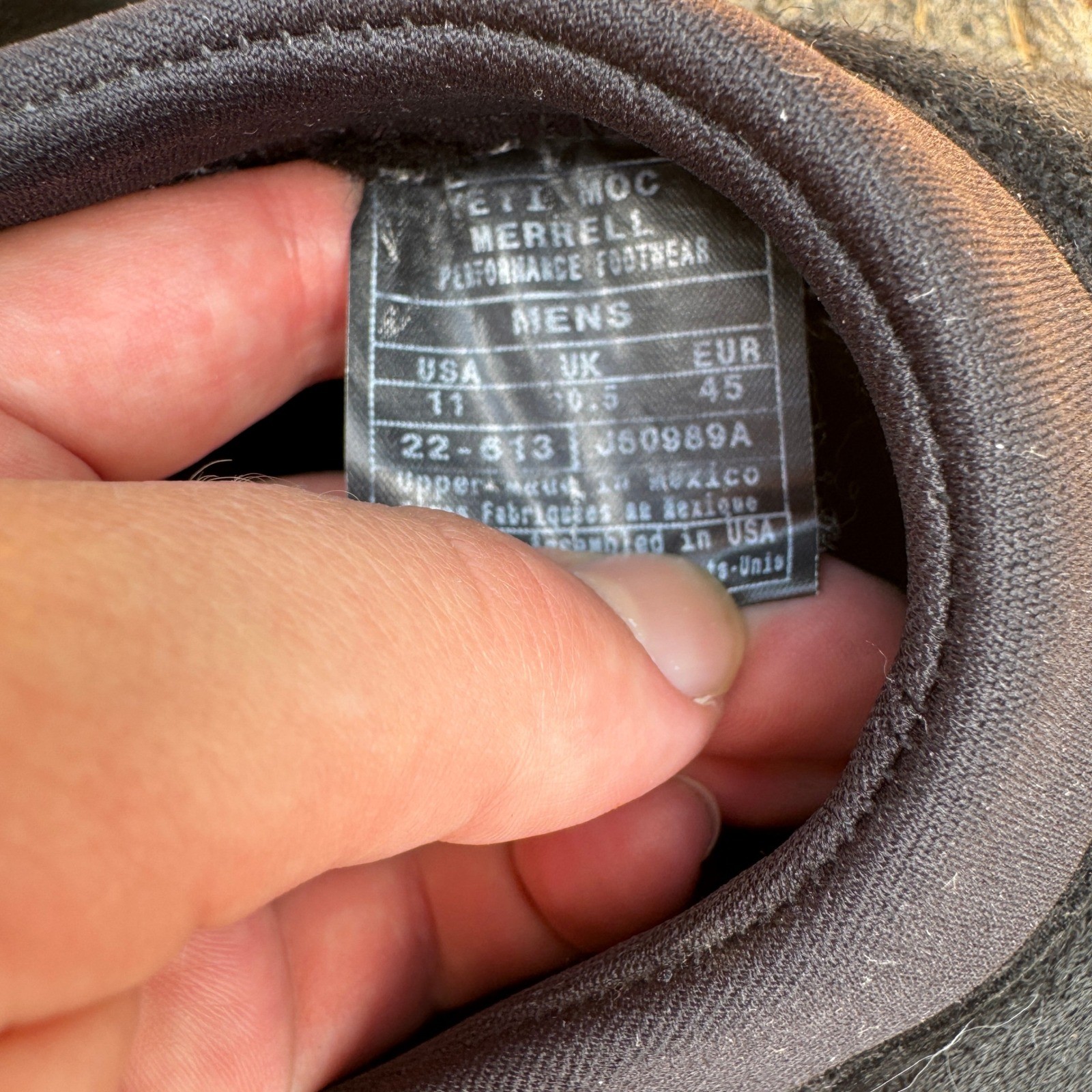 Mocassino Merrell Yeti Moc scamosciato slip on scarpe comode ciabatte uomo 11 USA