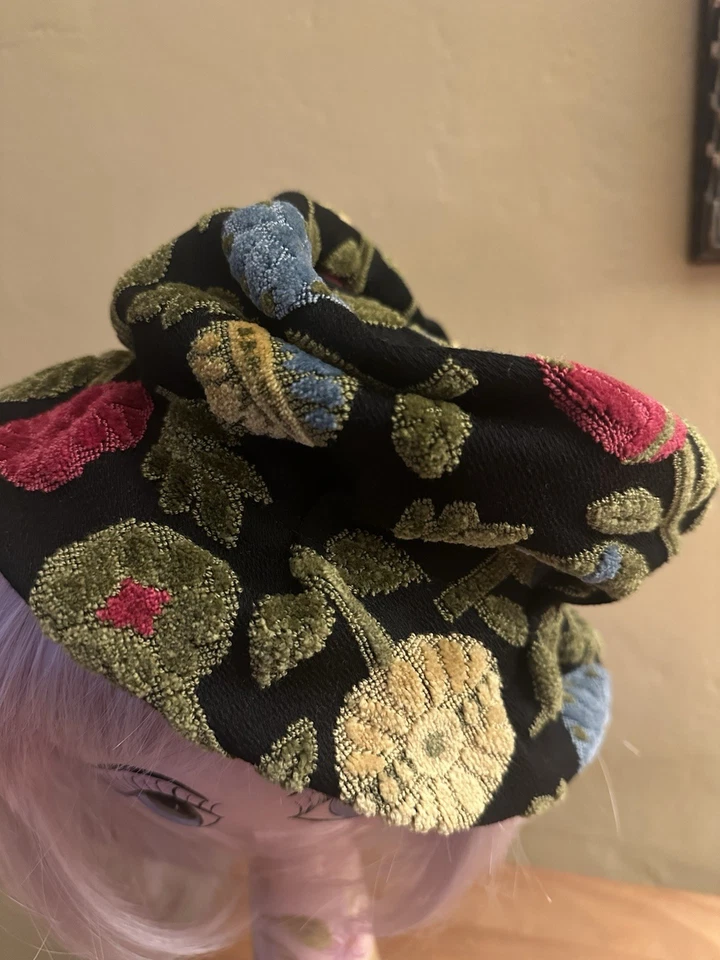 Sombrero SUZI B Vintage Mod Flor Disco Años 60 Era Woodstock Foto 2 de 4