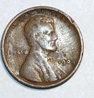 1909 VDB Lincoln Wheat Cent Penny 1c Very Good with some Wheat Ears showing