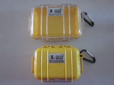 Pelican 1010 & 1020 Micro Cases - Lot of 2 - Watertight, crushproof & dustproof