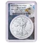2021 (S) $1 American Silver Eagle PCGS MS70 Emergency Issue FDOI Eagle Frame