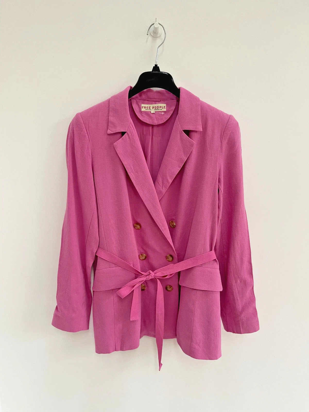 Free People Jacket Pink Linen Blazer Double Breasted Oversized S / 10-12 - NEW
Opens in a new window