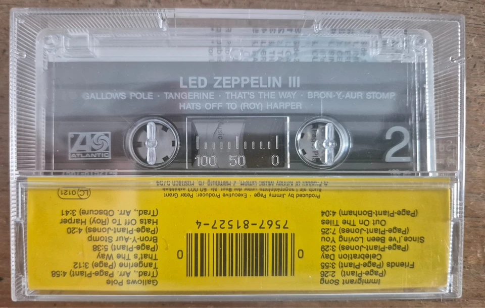 Led Zeppelin III Cassette, Brand NEW, Atlantic LC0121 - Image 2 of 2