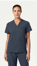 Jaanuu Helia gray classic scrub top size 1X new with tags