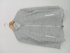 SERENA MALIN Damen Strickjacke Grau Meliert Gr. 42/XL Casual Reißverschluss