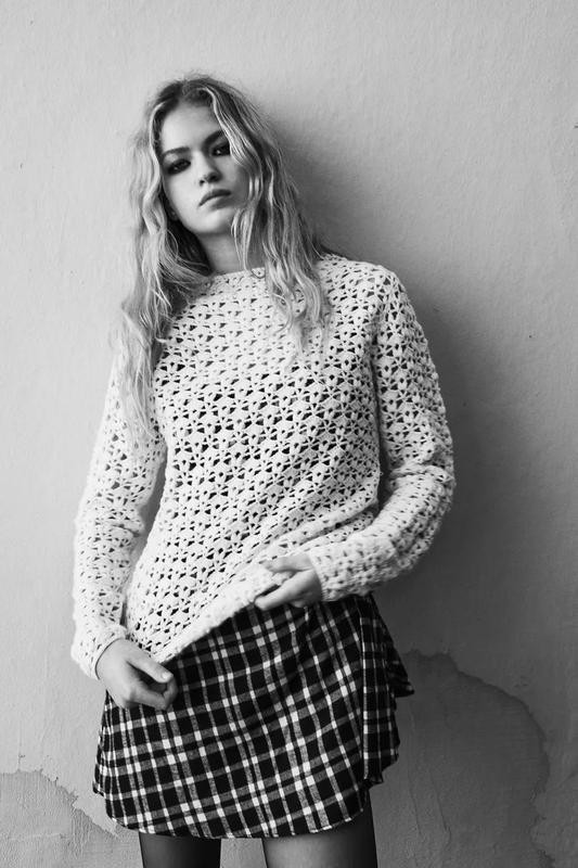 ZARA  ECRU OPEN WORK -KNIT SWEATER UK M image 4