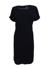 Nine West Women's Cold-Shoulder Embellished Shift Dress (8, black) 782418474832