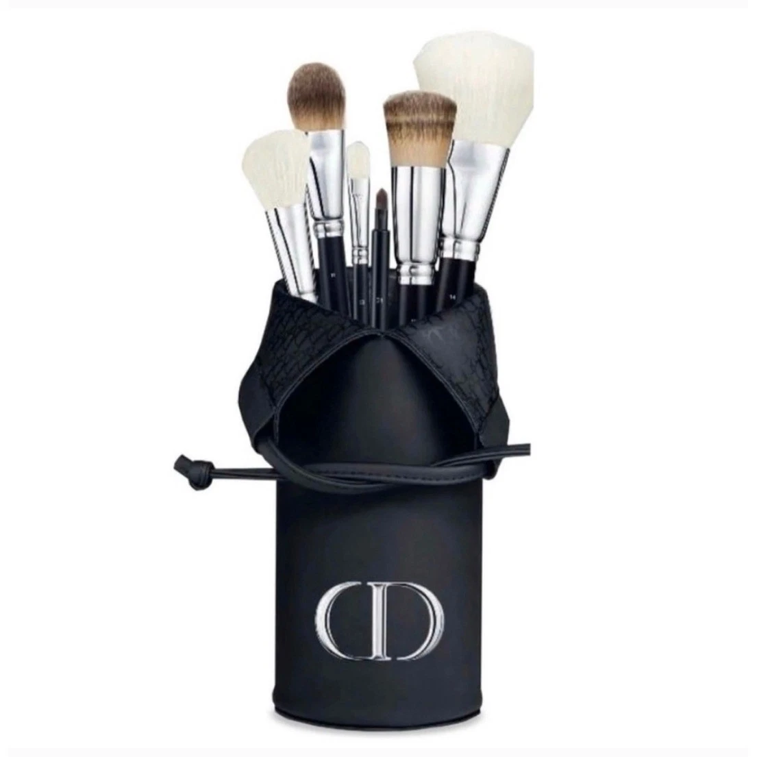 DIOR Makeup CD Logo Punch with Black Velvet Travel Bag & Cream Brush Not Include