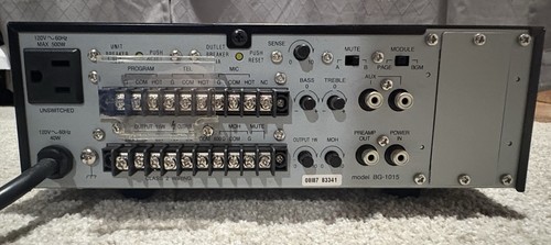 TOA BG-1015 Integrated Mixer Amplifier Output Rated 15W - 5 Channel & Powers ON - Picture 9 of 24