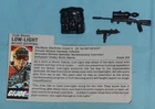 GI G.I. Joe gijoe 1986 LOW-LIGHT WEAPONS PARTS + FILE CARD LOT gun backpack