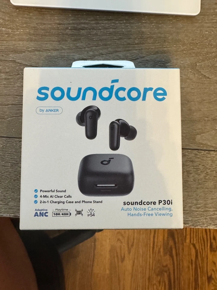 Soundcore P30i by Anker Noise Cancelling Wireless Earbuds - Black - NEW SEALED - Image 3 of 3