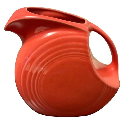 Vintage Homer Laughlin Fiesta Ware Persimmon Large Disk Pitcher 7.25"