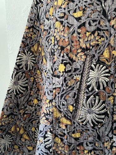 The Shop India Quilted Longer Jacket Indian Block Print Floral Size M UK 12 14 - Picture 7 of 10