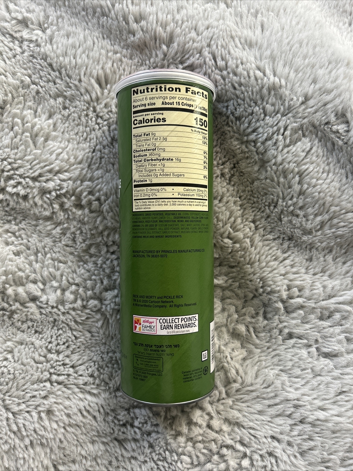 Pickle Rick Rick and Morty Limited Edition Pringles (Sealed but past