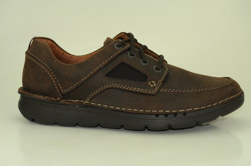 Clarks Unstructured Un Unnature Volta Pelle Scarpe Basse Uomo Scarpe con Lacci - Foto 1 di 6