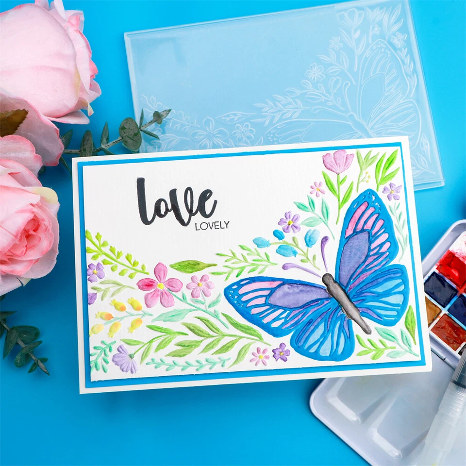 Cartelle goffratura 3D stencil foglia fiore fai da te scrapbooking goffratura artigianato - Immagine 3 di 4