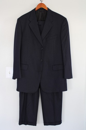 MARINEBLAUER COPPLEY ERMENEGILDO ZEGNA 100% WOLLE 2-TEILER ANZUG 40L JACKE & 35 HOSE
