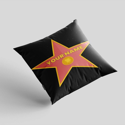 Hollywood Star Pillow, Personalized Name Cushion, Custom Fame Pillow, Celebrity - Picture 4 of 10