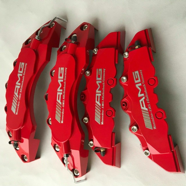 Plastic Red AMG Mercedes Disc Brake Caliper Covers eBay