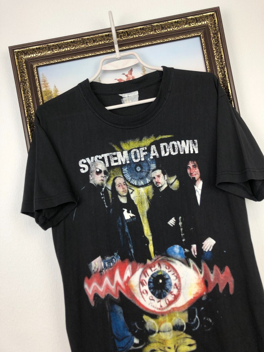 Vintage SOAD System Of A Down Band Shirt Over Print Tee 05 Rare