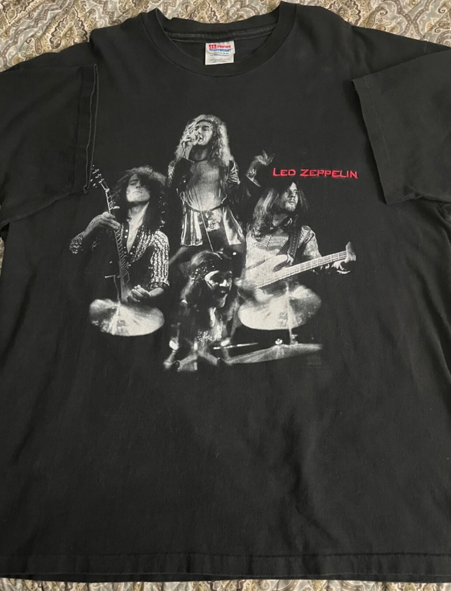 90s Vintage Led Zeppelin Band Portrait Stitched Shirt | eBay 