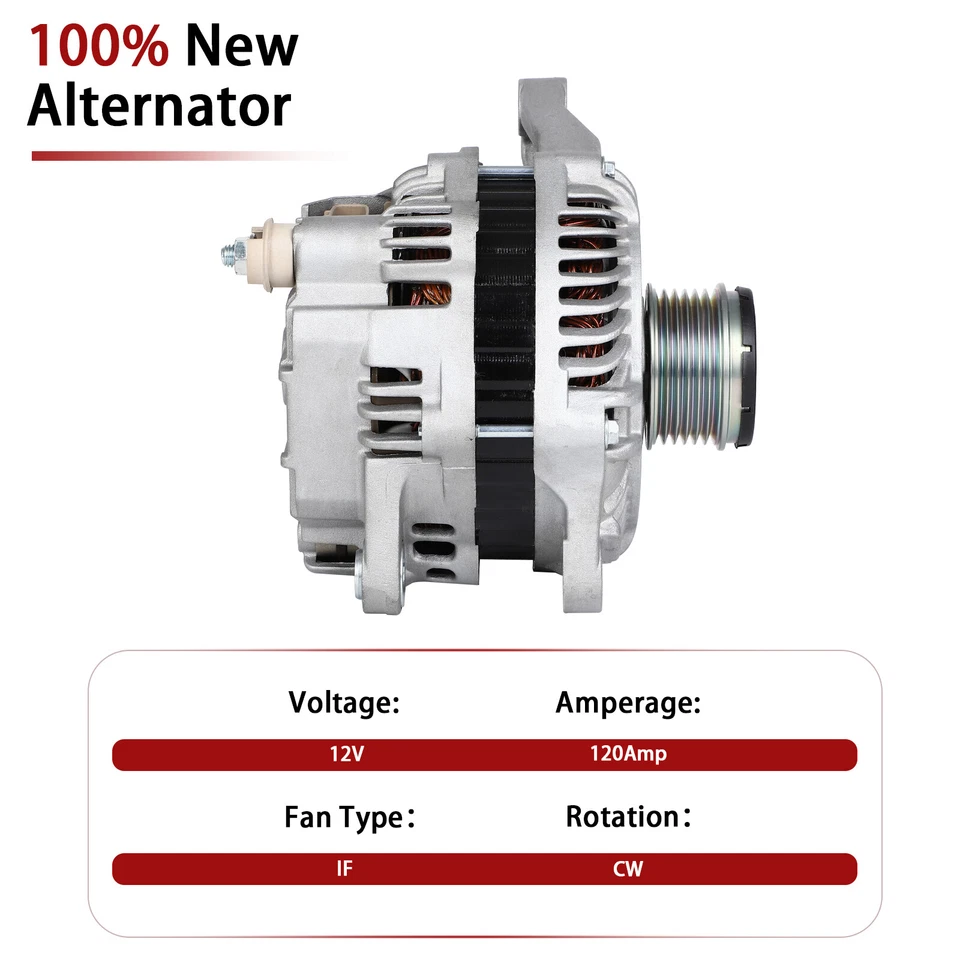 For Mitsubishi Lancer L4 2.4L 2009-2010 Alternator A3TG3181 11377N A-80266 - Image 3 of 4