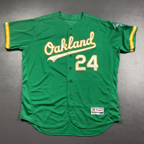 100% Authentic Rickey Henderson Vintage Majestic Athletics Flex Base Jersey 56 - Picture 1 of 6