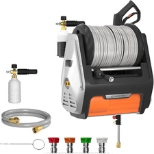 Giraffe Tools Electric Power Pressure Washer 100FT Retractable Hose Max 3700PSI