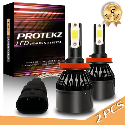 Protekz LED Headlight Kit High 9005 6000K Bulbs for 2010-2011 Honda ACCORD CROSS