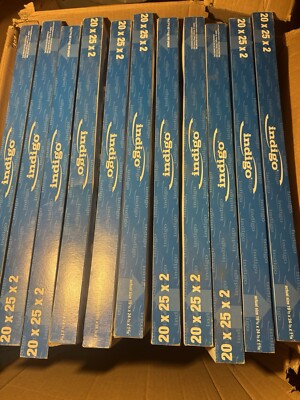 LOT OF 11 - INDIGO PLEATED FURNACE FILTER M7 20 X 25 X 2