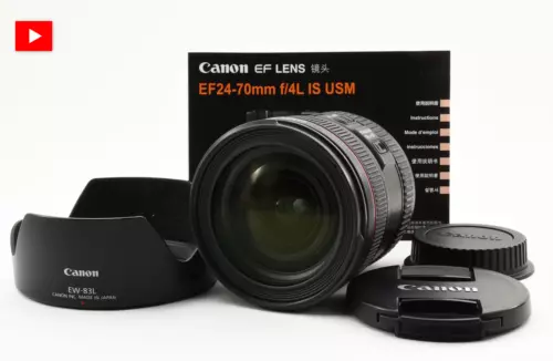 [NEAR MINT w/ Lens Hood] Canon EF 24-70mm f/4 L IS USM AF Zoom Lens From Japan