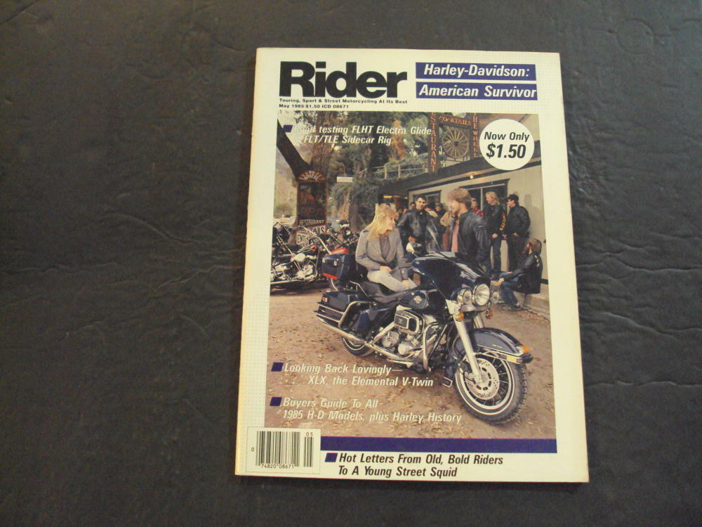 Rider May '85 Harley Davidson 1985 Models FLHT Electra Glide ID:47474
