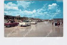 PPC Postcard FL Florida Jacksonville Beach Scenic View Traffic Jam On Firm Sands