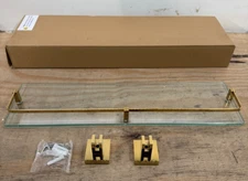 Signature Hardware 295797 Albury 20" Tempered Glass Bathroom Shelf *READ*