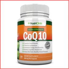 COQ10 Double Strength High Absorption Coenzyme Q10 200mg 120ct NUTRIONN