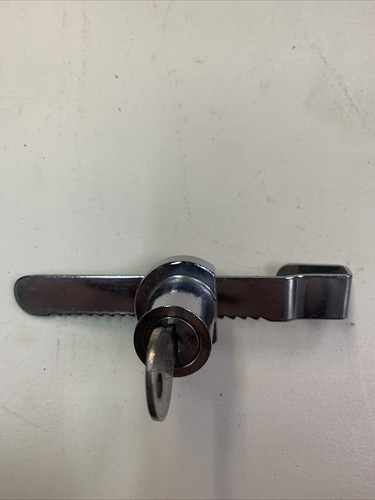 1pc Display Case Sliding Glass Push Door Keyed Lock For Showcase Cabinet 1 Key 1pc Display Case Sliding Glass Push, Push In Keyed Sliding Door Lock