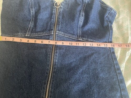 Topshop Front Zip denim dress 10 - Picture 5 of 6
